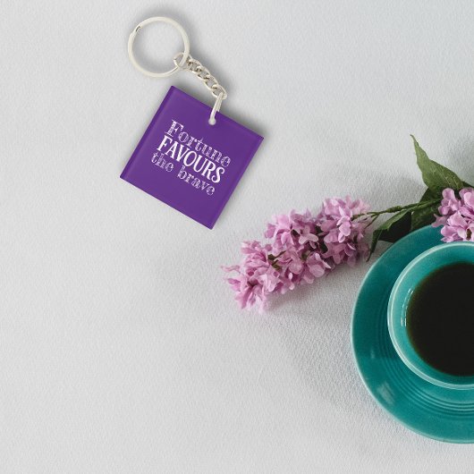 Fortune favorisiert Skripttypografie Akryllischer Schlüsselanhänger