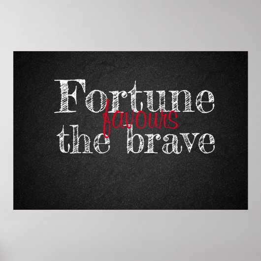 Fortune favorit charcoalboard grad Quote Poster (Vorne)