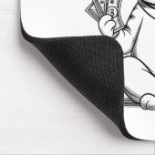 Fortune Kitty Meme Graphic Kawaii Maneki Neko Doll Mousepad (Ecke)