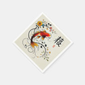 Fortune Koi Napkin Serviette (Ecke)