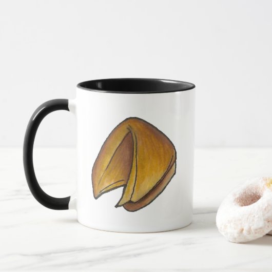 Fortune Teller Cookie Chinesisches Restaurant Esse Tasse (Mit Donut)