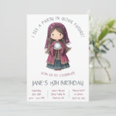 Fortune Teller, Crystal Ball, Kinder zum Geburtsta Einladung (Stehend Vorderseite)