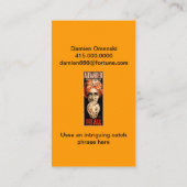 Fortune Teller Crystal Ball Telefonnummerkarte (Rückseite)