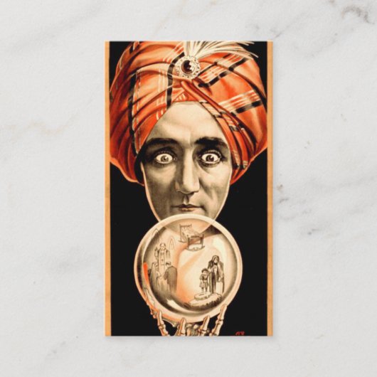 Fortune Teller Crystal Ball Telefonnummerkarte (Vorderseite)