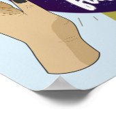 Fortune Teller Crystal Ball Typografie Poster (Ecke)