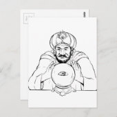 Fortune Teller Crystal Ball Zeichnend Postkarte (Vorne/Hinten)