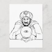 Fortune Teller Crystal Ball Zeichnend Postkarte (Vorderseite)