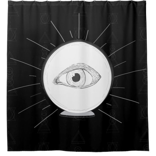 Fortune Teller Eye Seer Esoteric Crystal Ball Duschvorhang (Vorderseite)