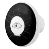 Fortune Teller Eye Seer Esoteric Crystal Ball Keramikknauf (Rechts)