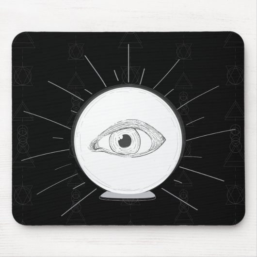 Fortune Teller Eye Seer Esoteric Crystal Ball Mousepad (Vorne)