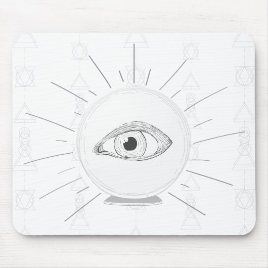 Fortune Teller Eye Seer Esoteric Crystal Ball Mousepad (Vorne)