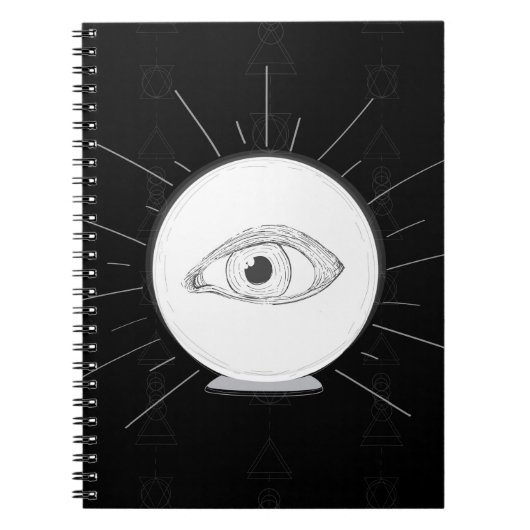 Fortune Teller Eye Seer Esoteric Crystal Ball Notizblock (Vorderseite)