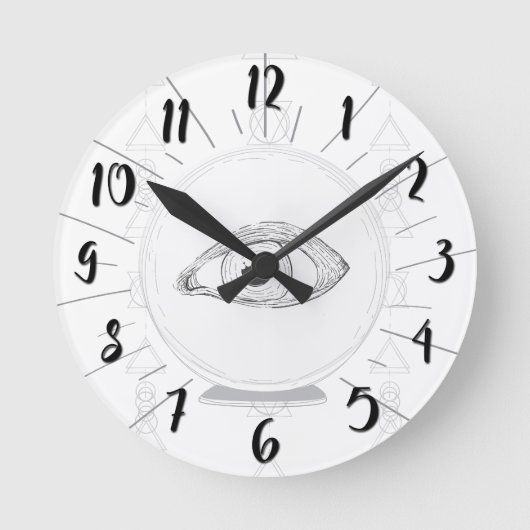 Fortune Teller Eye Seer Esoteric Crystal Ball Runde Wanduhr (Vorderseite)