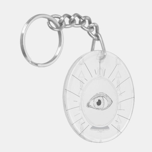 Fortune Teller Eye Seer Esoteric Crystal Ball Schlüsselanhänger (Vorderseite links)