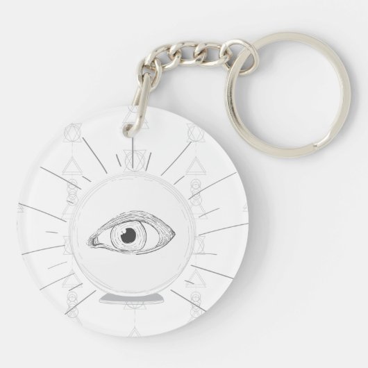 Fortune Teller Eye Seer Esoteric Crystal Ball Schlüsselanhänger (Rückseite)
