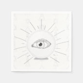 Fortune Teller Eye Seer Esoteric Crystal Ball Serviette (Vorderseite)