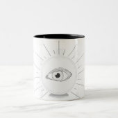 Fortune Teller Eye Seer Esoteric Crystal Ball Zweifarbige Tasse (Mittel)