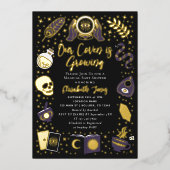 Fortune Teller Future Hexchy Baby Shower Folieneinladung (Vorderseite)