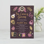 Fortune Teller Future Hexchy Girl Baby Shower Einladung (Stehend Vorderseite)