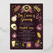 Fortune Teller Future Hexchy Girl Baby Shower Folieneinladung (Vorderseite)