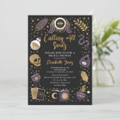 Fortune Teller Gothic Witchy Brautparty Einladung (Stehend Vorderseite)