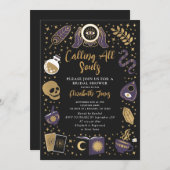 Fortune Teller Gothic Witchy Brautparty Einladung (Vorne/Hinten)