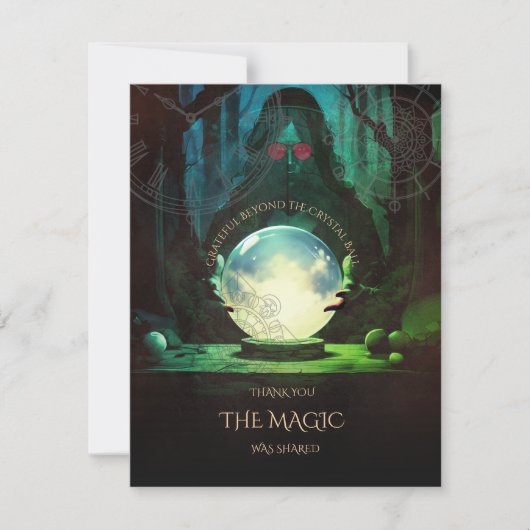 Fortune Teller Halloween Danke-Karte RSVP Karte (Vorderseite)