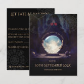 Fortune Teller Halloween RSVP Card Karte (Vorne/Hinten)
