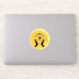 Fortune Teller Hand Moon Halloween Aufkleber