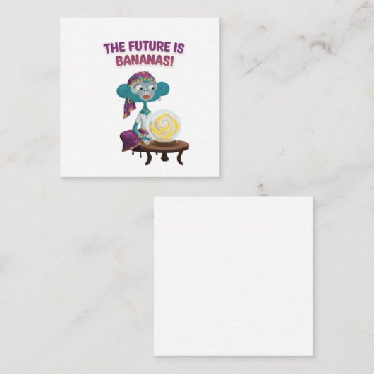 fortune teller monkey begleitkarte (Vorne/Hinten)