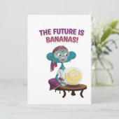 fortune teller monkey einladung (Stehend Vorderseite)