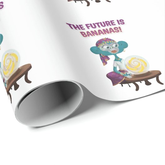 fortune teller monkey geschenkpapier (Rolleneckpunkt)