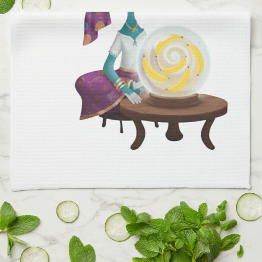 fortune teller monkey geschirrtuch (Gefaltet)