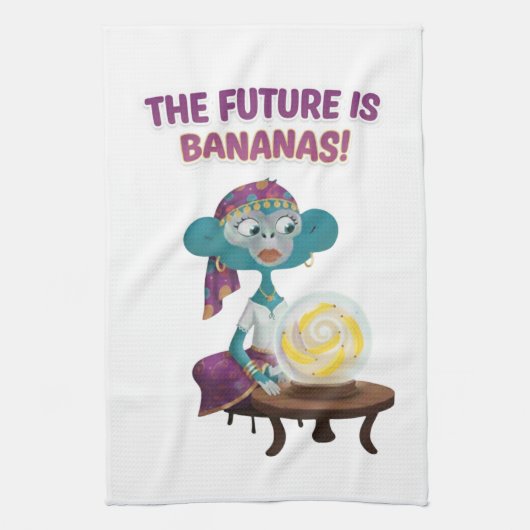 fortune teller monkey geschirrtuch (Vertikal)