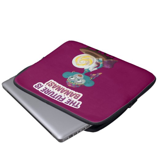 Fortune teller monkey laptopschutzhülle (Vorne Knopf)