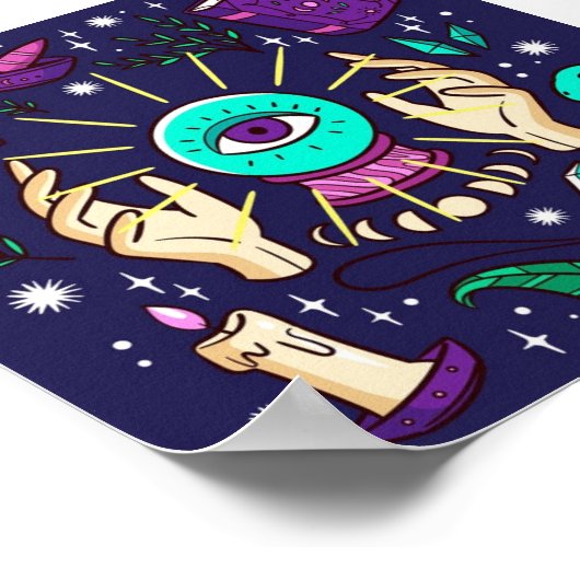 Fortune Teller Mystical Sinti und Roma Crystal Bal Poster (Ecke)