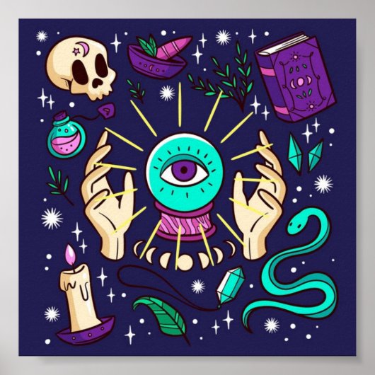 Fortune Teller Mystical Sinti und Roma Crystal Bal Poster (Vorne)