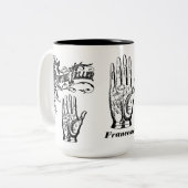 Fortune Teller - Palm Reader Divination Zweifarbige Tasse (Vorderseite Links)