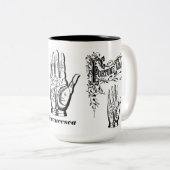 Fortune Teller - Palm Reader Divination Zweifarbige Tasse (VorderseiteRechts)