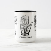 Fortune Teller - Palm Reader Divination Zweifarbige Tasse (Mittel)