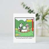 Fortune Teller: Panda-Cartoon Postkarte (Stehend Vorderseite)