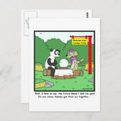 Fortune Teller: Panda-Cartoon Postkarte (Vorne/Hinten)