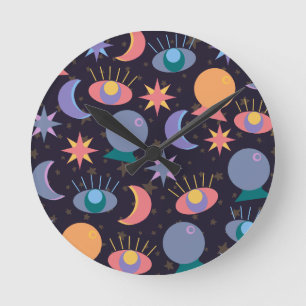 Fortune Teller Pattern Runde Wanduhr