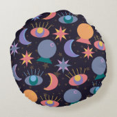 Fortune Teller Pattern Rundes Kissen (Rückseite)