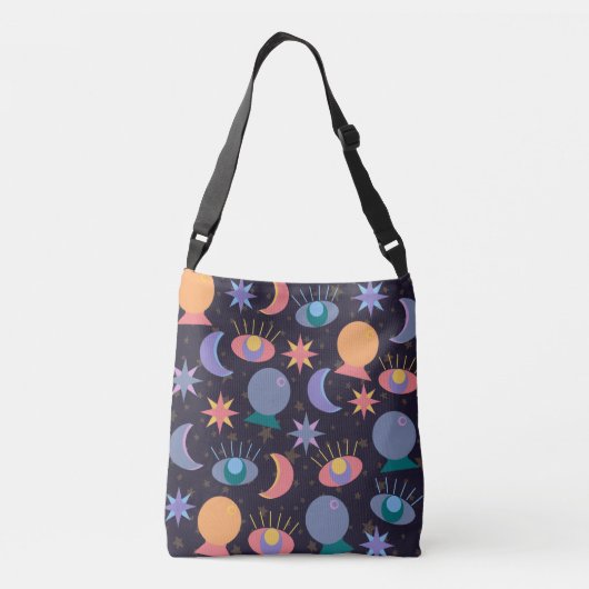 Fortune Teller Pattern Tragetaschen Mit Langen Trägern (Rückseite)