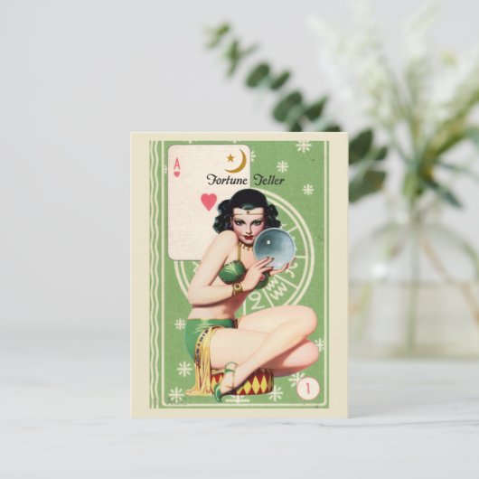 Fortune Teller Postkarte (Stehend Vorderseite)