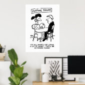 Fortune Teller prognostiziert einen finanziellen V Poster (Heimbüro)