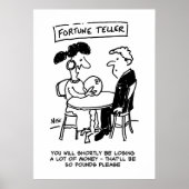 Fortune Teller prognostiziert einen finanziellen V Poster (Vorne)