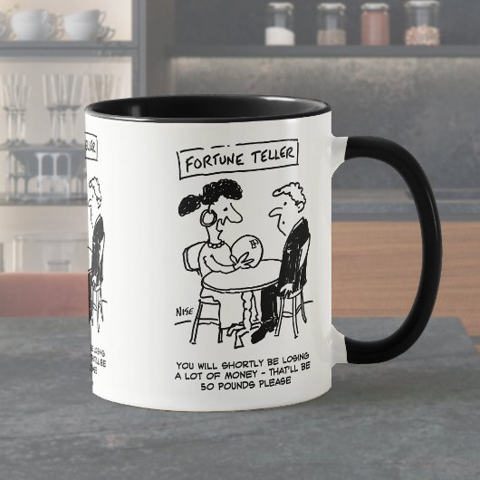 Fortune Teller prognostiziert einen finanziellen V Tasse