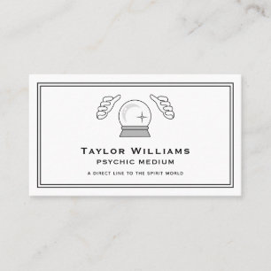 Fortune Teller Psychisch Clairvoyant Crystal Ball Visitenkarte